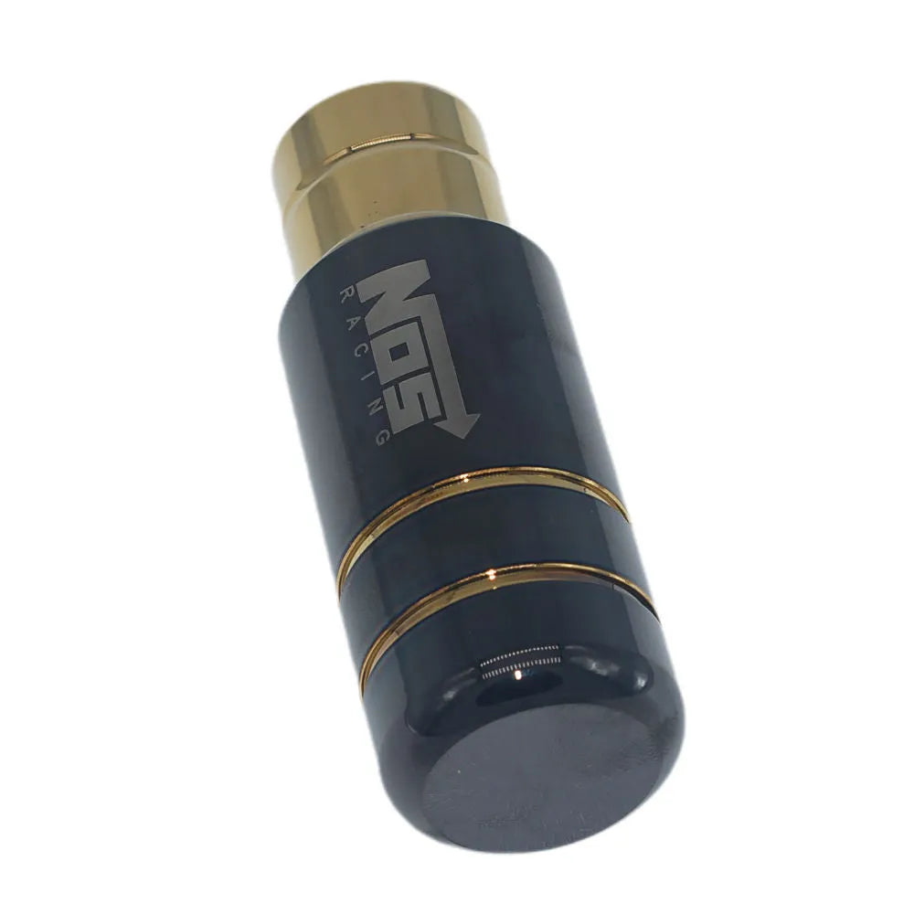 Roasted blue and gold aluminium alloy gear shift head with rubber sleeves for manual transmission cars