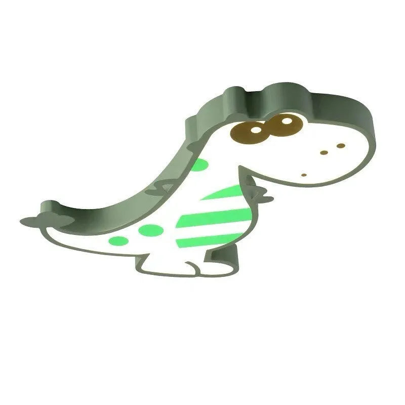 48cm diameter cartoon dinosaur ceiling light with a modern aluminium and PVC design.