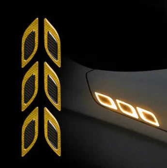 Blue reflective bumper strips for universal car application with 17mm width