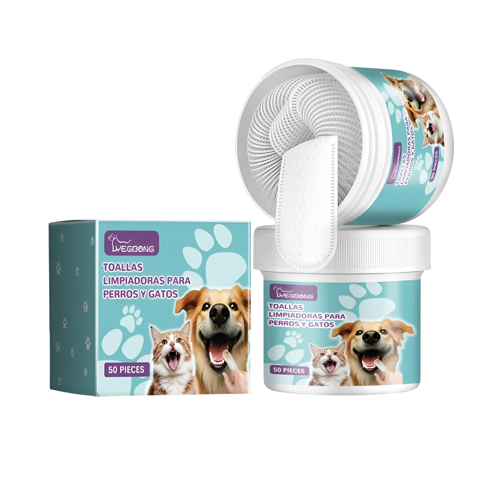 Dog dental cleaning finger glove with finger holder applicator for tartar removal
