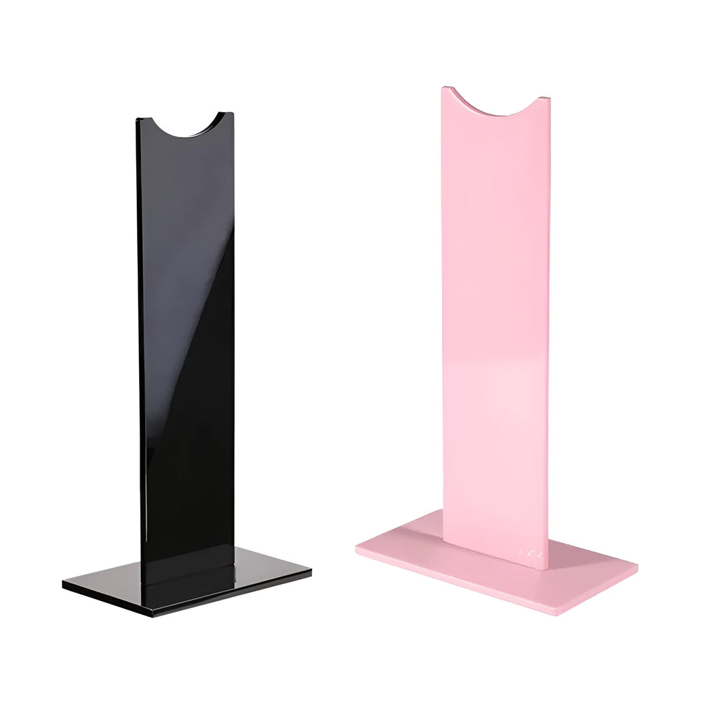 Pink and black detachable headphone stand bracket with silicone non-slip base