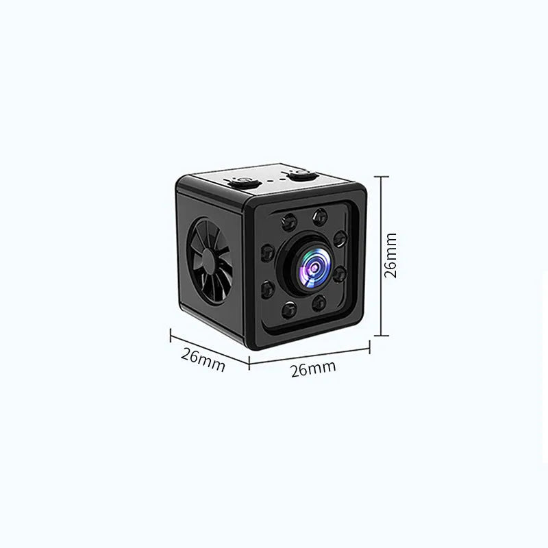 Black ABS remote network sports camera with bracket on a white background.