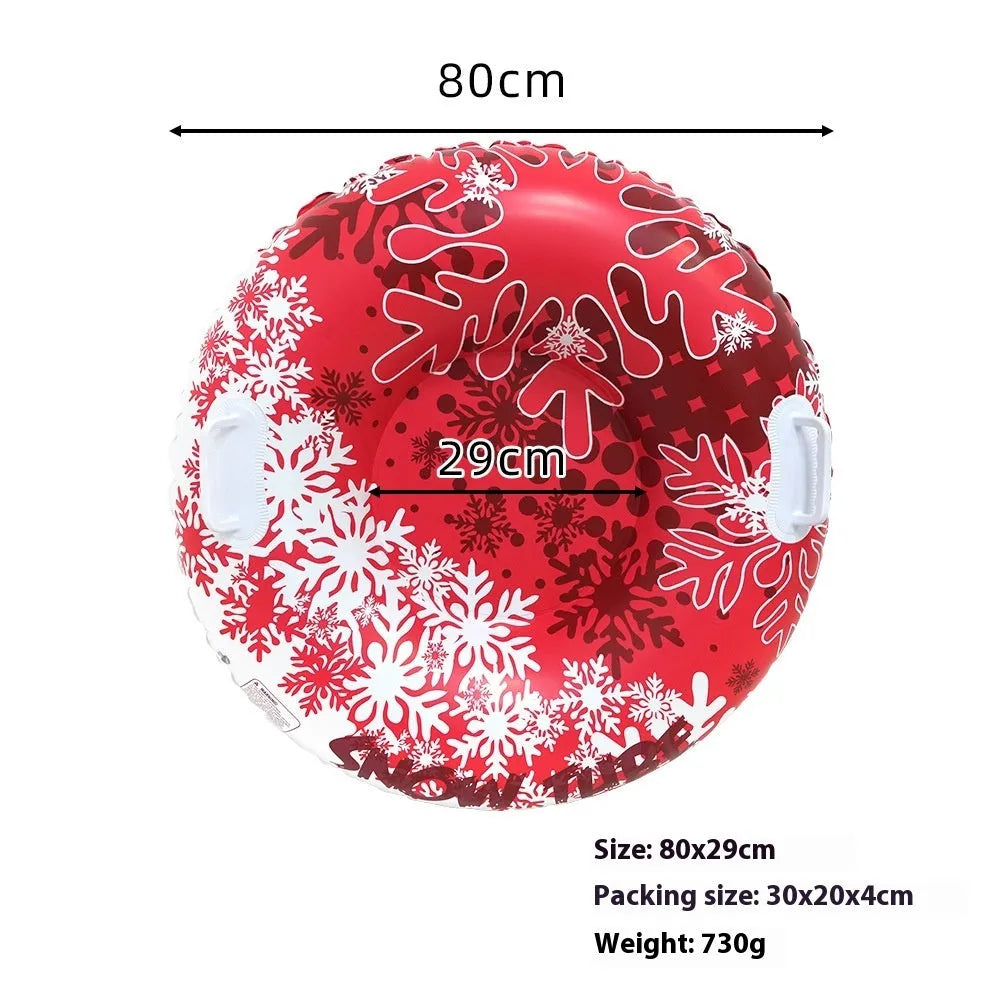 PVC winter ski ring toy with creative printed pattern in three colour options