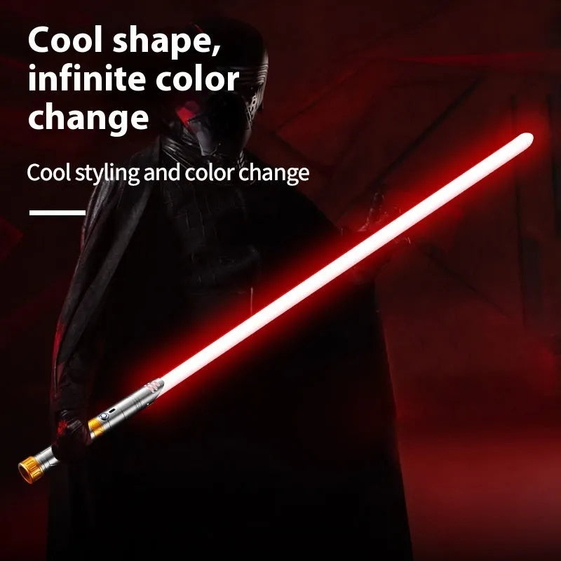 Star Wars metal alloy laser sword toy in black red and gray gold with 16-colour RGB and pixel-20 colour options