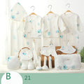 Baby pajamas set 100% cotton Class A safety winter sleepwear printed blue bodysuit