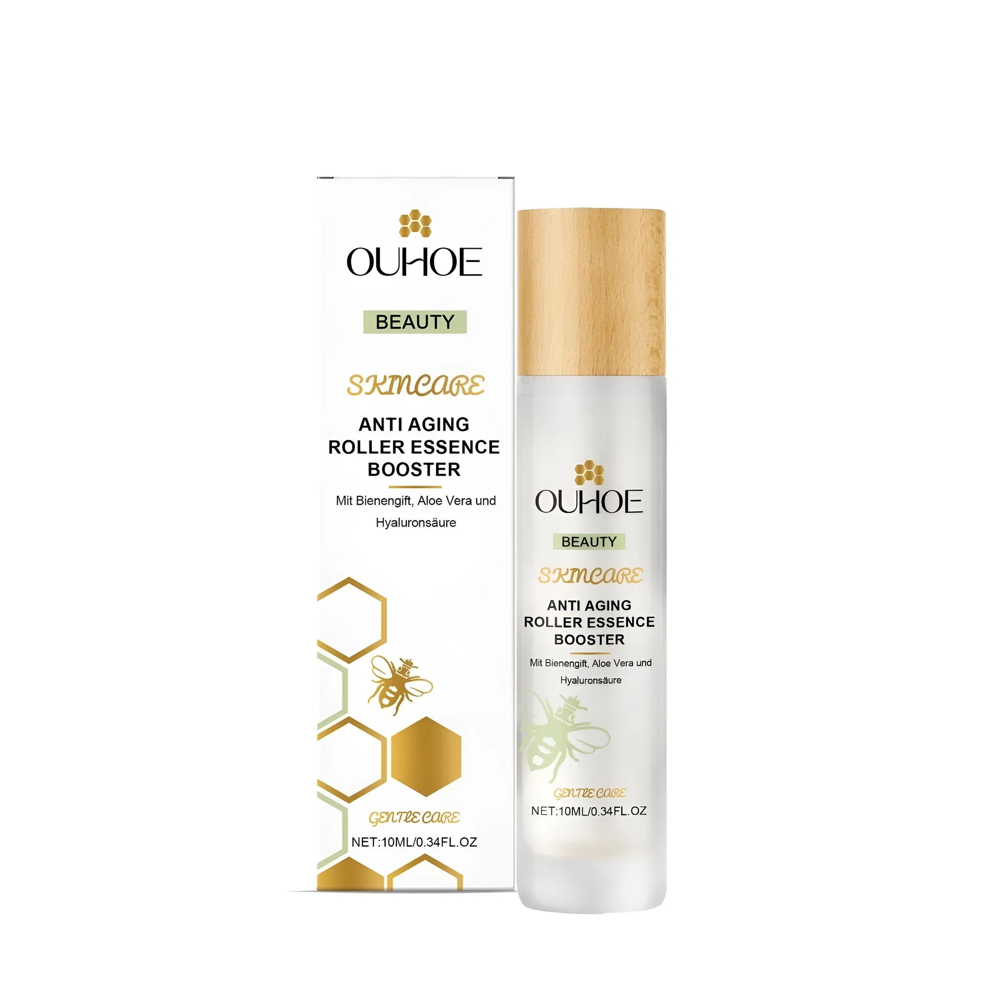 Anti-ageing facial massage ball with hyaluronic acid and bee venom serum in 10ml capacity