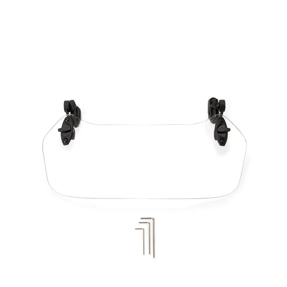 Acrylic motorcycle heightened small windshield in Brown, Smoky or Transparent, Large 360mm x 160mm or Small 285mm x 120mm.