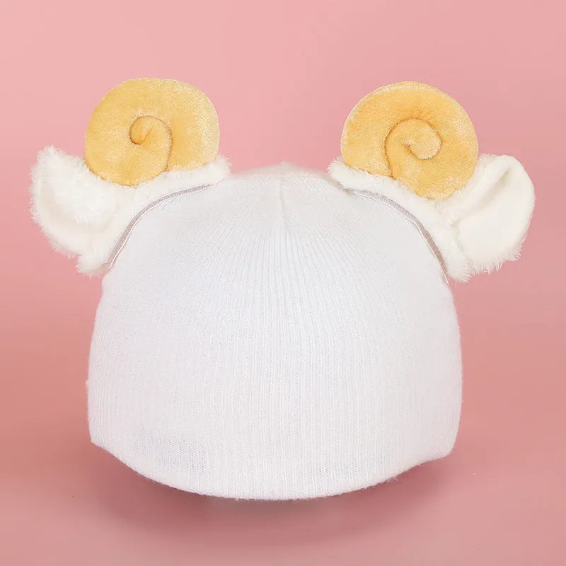 Plush cartoon character ski helmet decoration with elastic headband in assorted designs