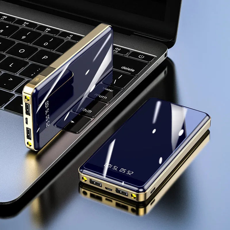 20000mAh power bank with digital display screen and aluminium shell in five colour options