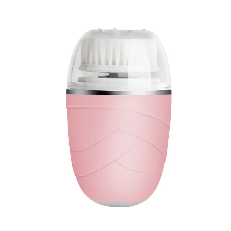 Rechargeable electric facial cleansing instrument in Golden, Pink, or White for household pore cleaning and face washing.