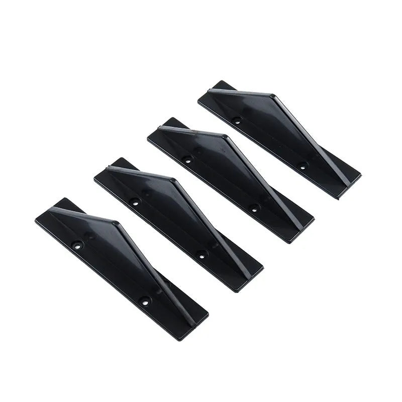 Black triangle rear spoiler chassis measuring 15cm with screw and adhesive fitting kit for General Motors vehicles