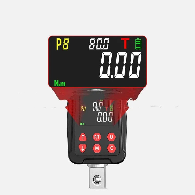 Digital torque meter with 1/2-inch drive and 200 N·m capacity display