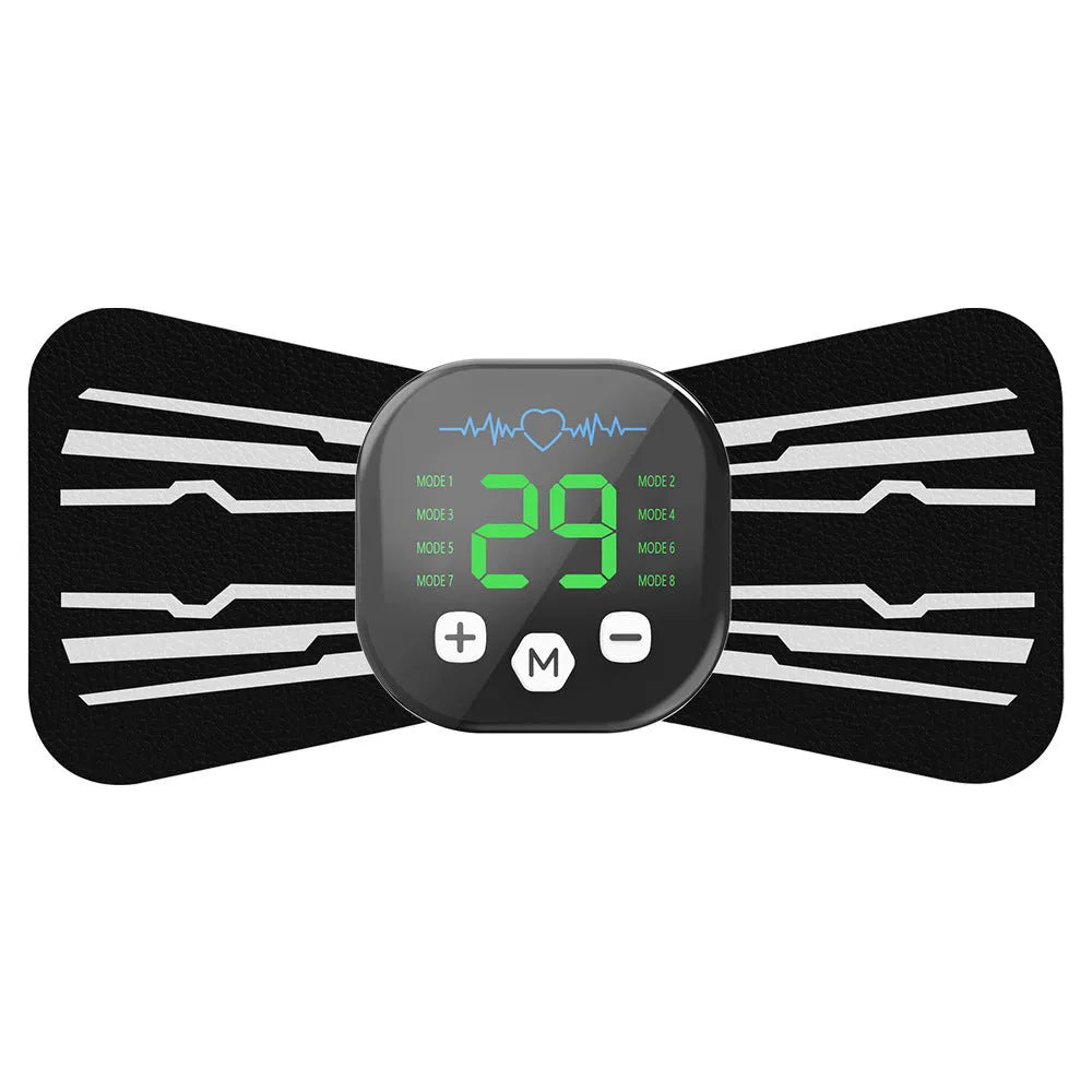 Cervical pulse massage pad EMS portable rechargeable with blue colour option for travel and home use