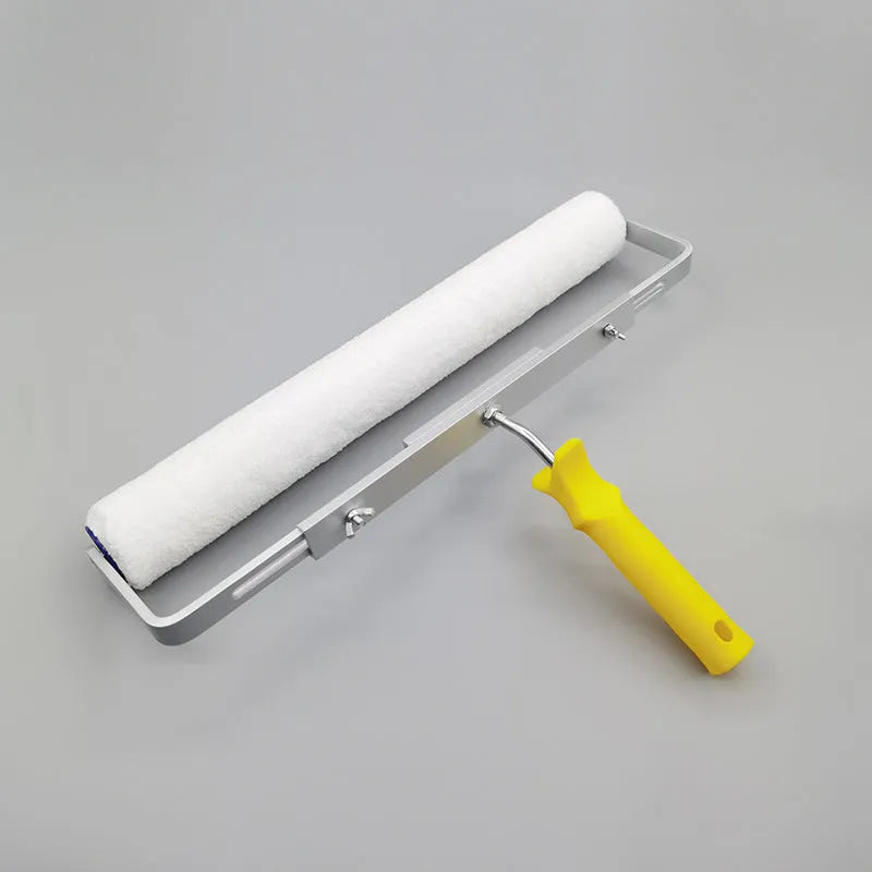 18-inch paint roller kit with short, medium, and long hair brush heads on an engineering plastics handle
