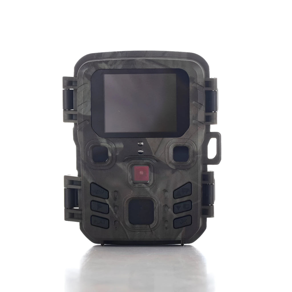 Black infrared night vision monitoring device with plastic housing and TF card slot