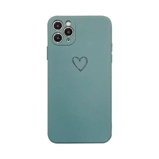 Silicone TPU phone case for Apple iPhone in solid colour options