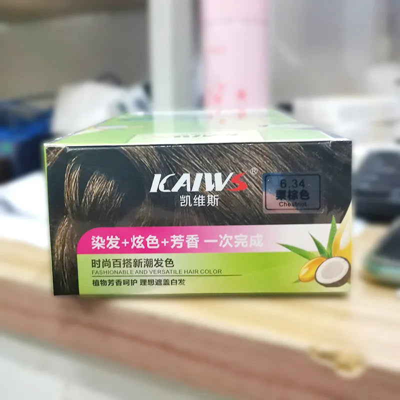 Plant aromatic hair colour cream twin pack in semi-permanent formula with soft lustre finish