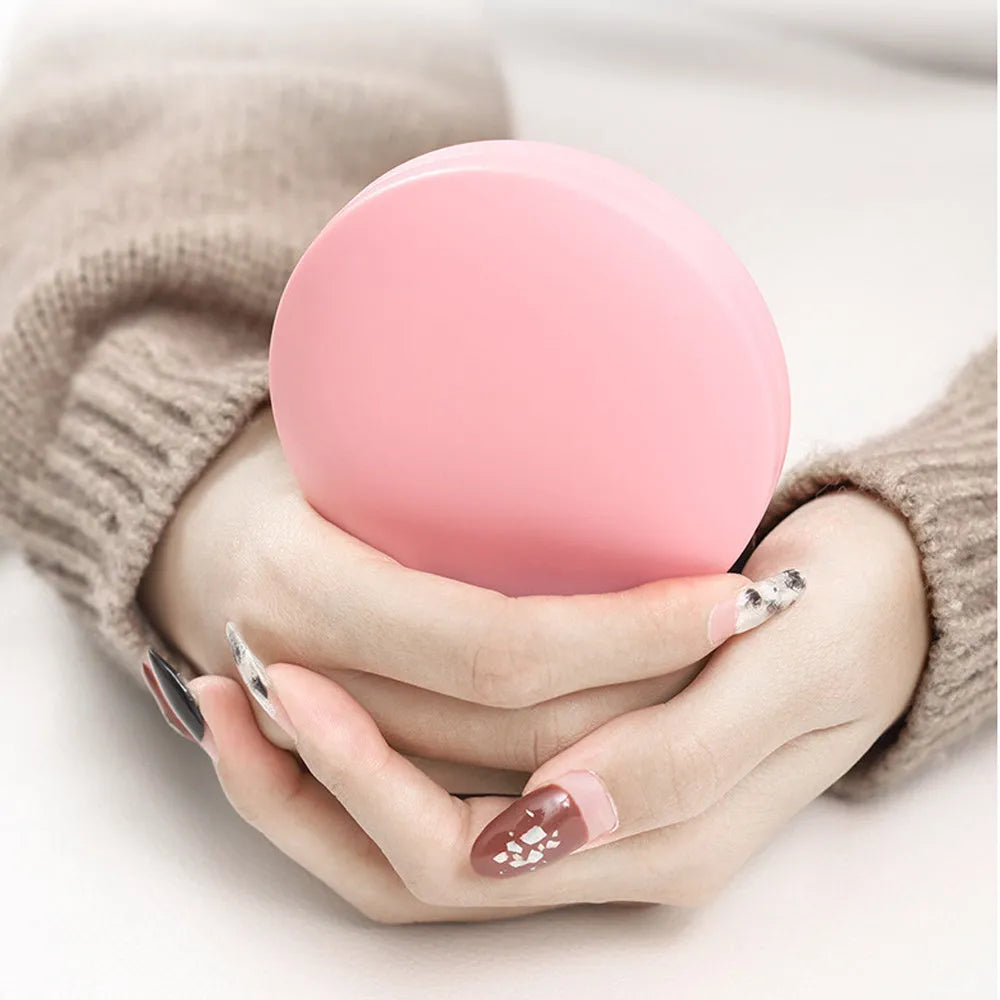Mini USB hand warmer power bank in black, blue, pink or white, 3000mAh 18650 battery, 80x80x23mm
