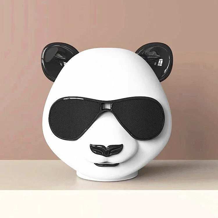 Portable mini Bluetooth speaker with classic style design showing connectivity ports and compact dimensions