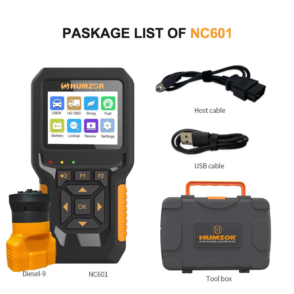NC601 12V-24V engine code reading card decoder for diesel and petrol vehicles, operating temperature 0-50°C