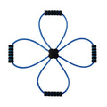 Blue eight character shoulder puller fitness equipment with TPR rubber construction for female users