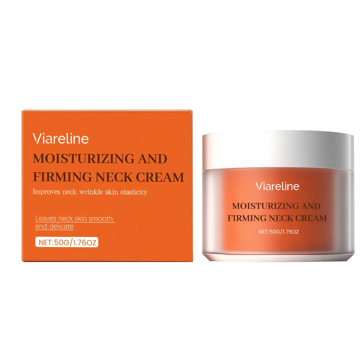 50g moisturising neck cream in compact packaging for daily contour hydration