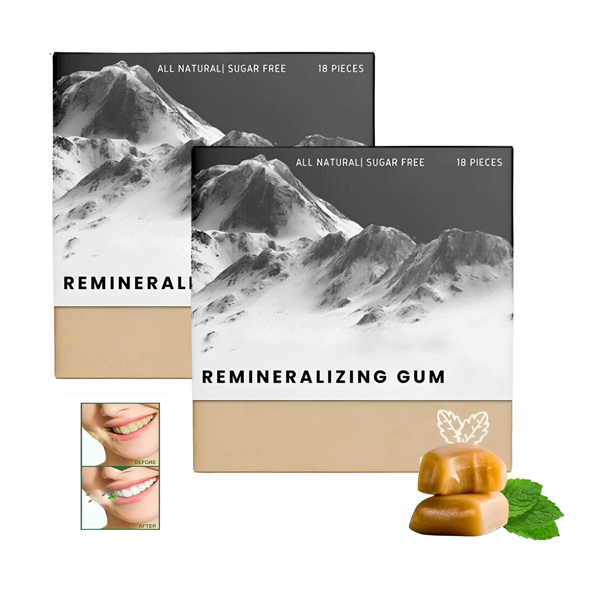 Frankincense mint supplement box showing 18 vegan capsules inside