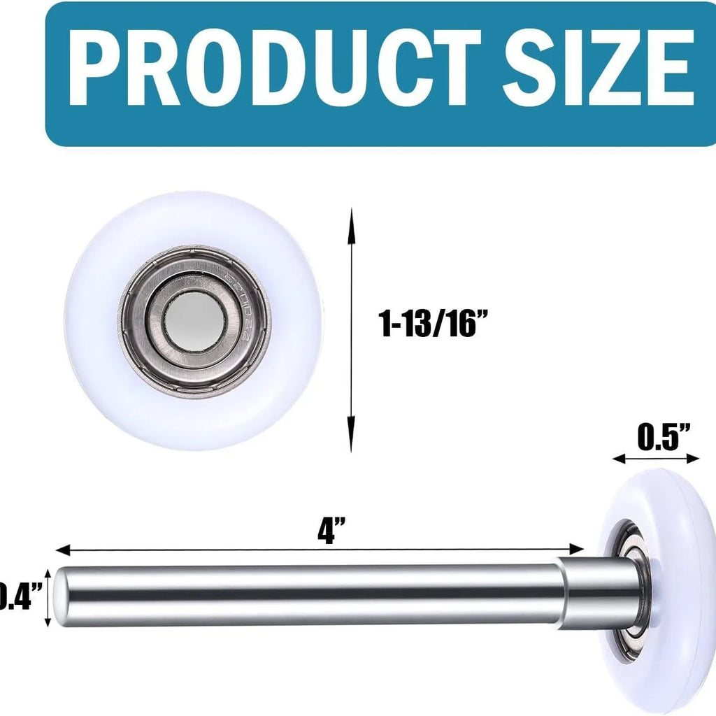 10 pack steel garage door rollers white with 2 handle winding strips