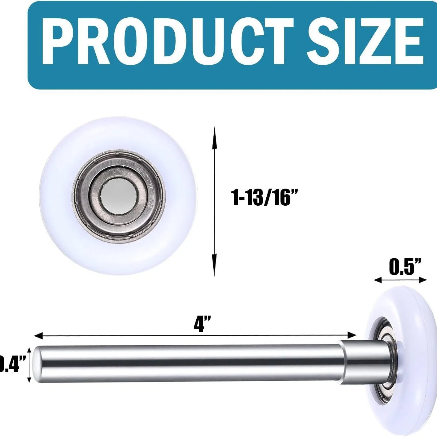10 pack steel garage door rollers white with 2 handle winding strips