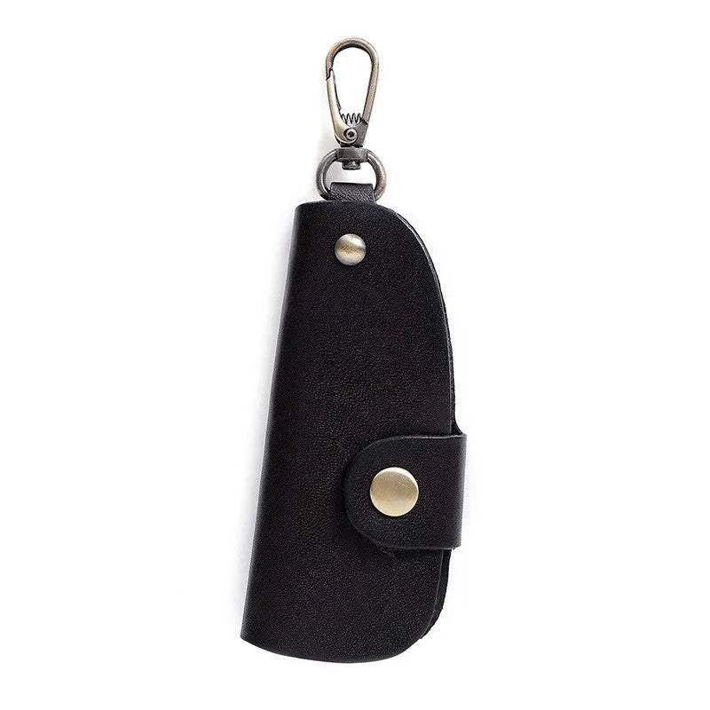 Genuine leather car key case in K108 Black, Brown, Coffee and Purplish Red colours