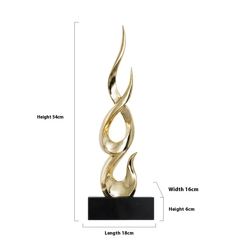 Modern resin festival decoration ornament in bright gold colour with handmade craftsmanship details