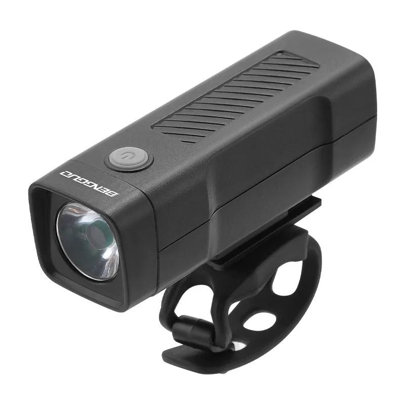 USB rechargeable bicycle headlight with quick-release handlebar bracket