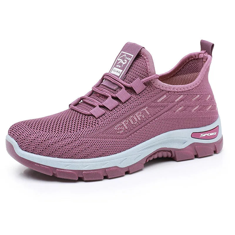 Lightweight casual sneakers with soft sole available in black, grey, brown, red and light purple for men and women