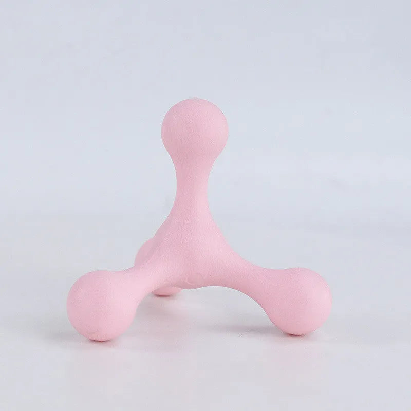 TPR molar dog toy for dogs and cats, 10x10cm chew toy in blue, pink, red, or yellow