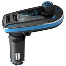 BT618C car Bluetooth FM transmitter and MP3 player unit with LCD screen.