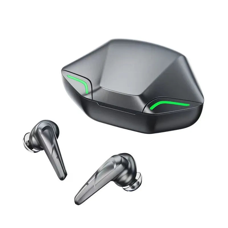 Wireless Bluetooth gaming headset with USB charging cabin in black, grey, white, or yellow colour.