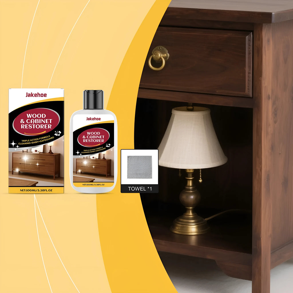 Wooden furniture scratch care solution with 100ml bottle and 20x20cm application towel