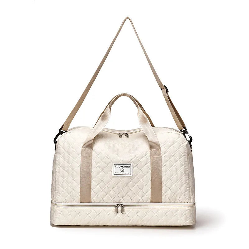 Oxford cloth leisure travel bag with 36-55L capacity in a street trend style, shown in a solid colour.