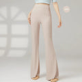 Women's solid colour classical dance practice trousers in polyester, shown in Taro Purple.