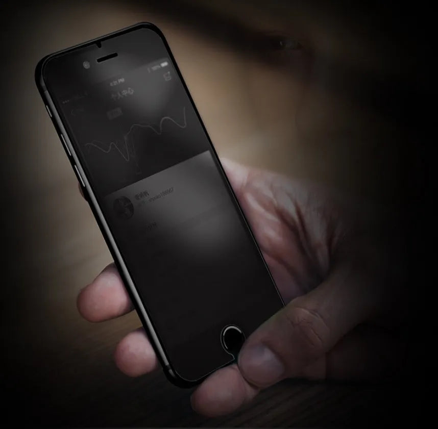 Tempered glass screen protector for iPhone XS Max with anti-reflective and mirror finish options.