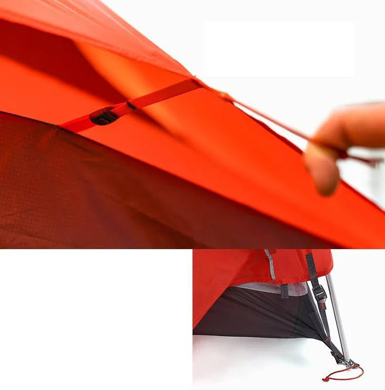 Single person lightweight camping tent with aluminium alloy poles, waterproof over 3000mm, one bedroom, available in five colours