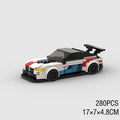Plastic BMW M8 GTE building blocks car toy, 17 x 7 x 4.8cm, for ages 14 and over