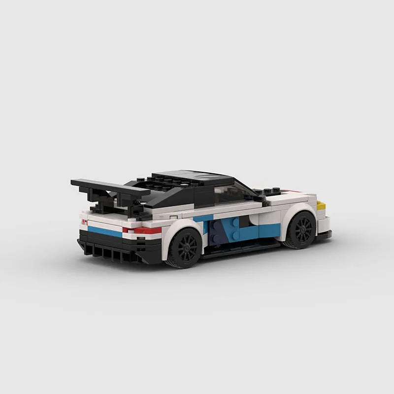 Plastic BMW M8 GTE building blocks car toy, 17 x 7 x 4.8cm, for ages 14 and over
