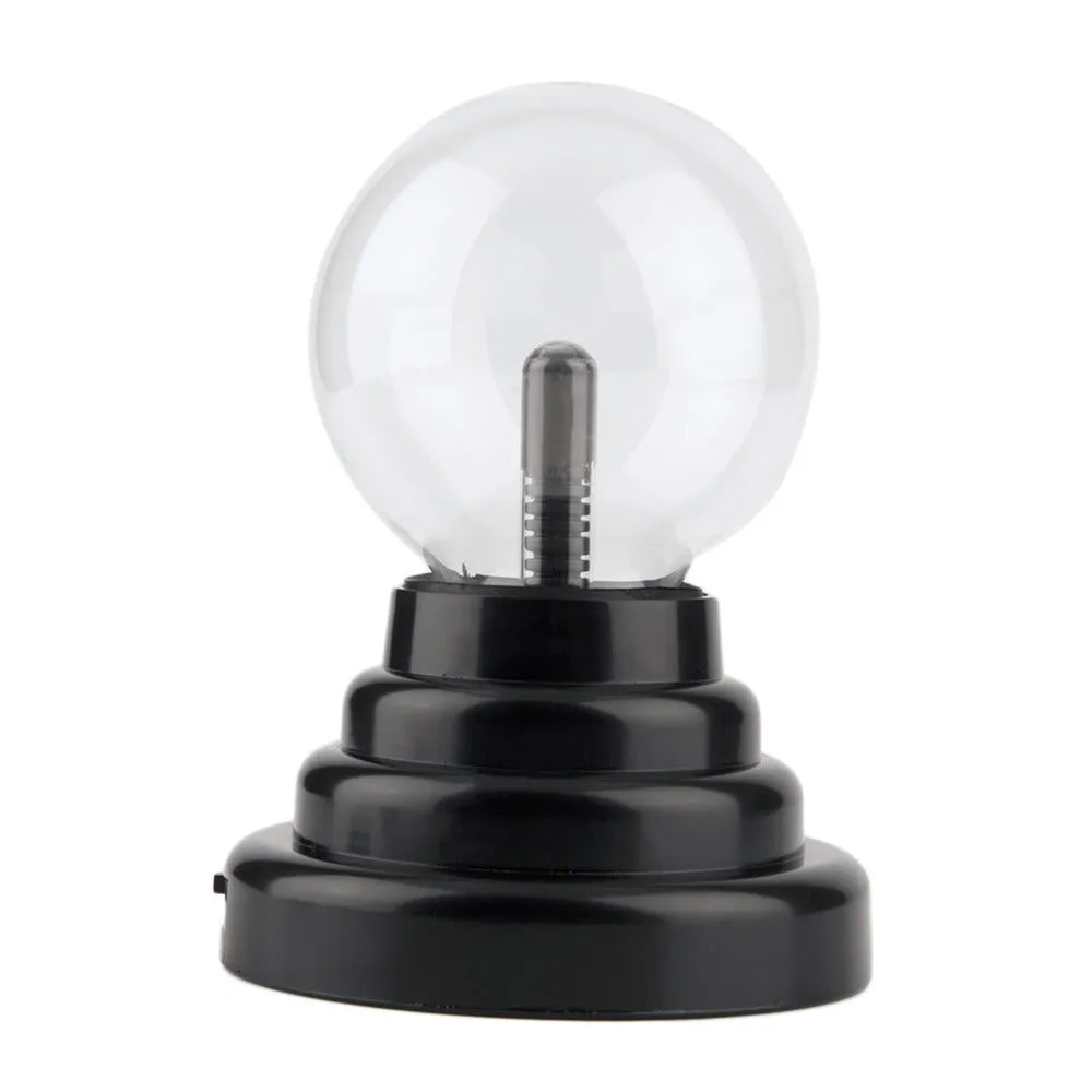 Colourful USB-powered magic ball light with 7.62 cm glass sphere on ABS base