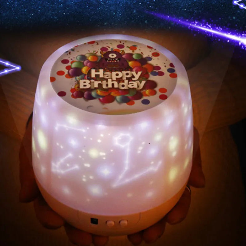 Constellation projector night light with USB cable and five film sets, ABS and PVC build, 5W LED