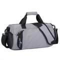 Large capacity nylon gym bag 49cm wide 20-35L holdall in green light grey or navy blue