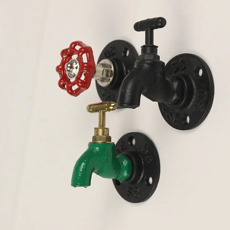 Water pipe style metal towel hook wall mounted with polished finish