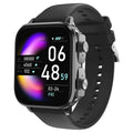 Black two-in-one Bluetooth smart watch with TFT touchscreen and headset for calls, heart rate and blood pressure monitoring
