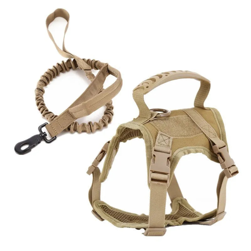 Cat chest strap vest in Oxford cloth with hand holding traction rope, free size, black khaki Army Green