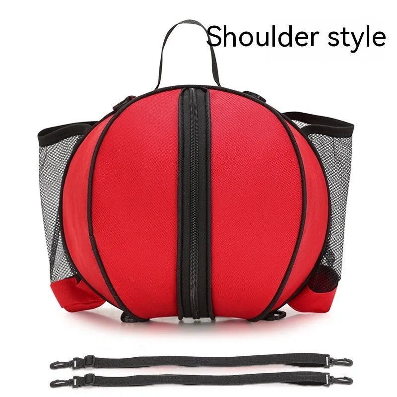 Oxford cloth basketball training bag with adjustable strap shown in a camouflage colour option.